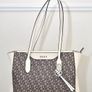 DKNY Bryant Medium Logo Jacquard Tote Bag, Chino Caramel Image 2