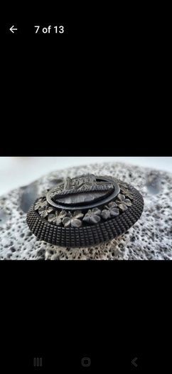 19th Century Irish Bog Oak Brooch