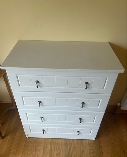 White 4 Door Chest of Drawers