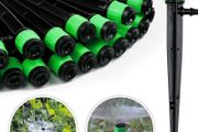 NEW SALE | 100pcs Irrigation Drippers Drip Emitters, 360 Degree Adjustable Irrigation Drip Drippers Fits 1/4 (4-6mm) Irrigation Tube, for Water Flow Irrigation System