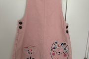 Mothercare pink dress with a cat for a girl, 116cm, 5-6 years