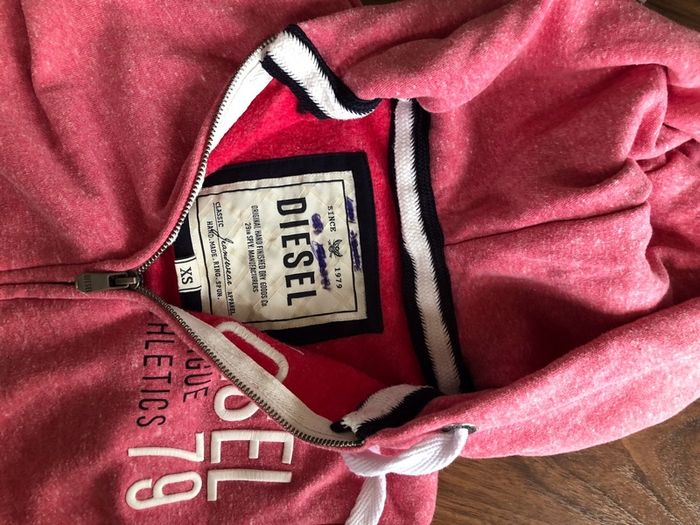Diesel Hoodie Ladies red x-small