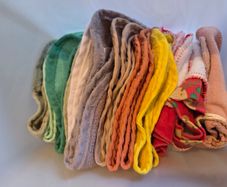 Selection of various bibs for babies