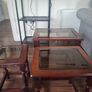 Nest of 3 mahogany tables Image 2