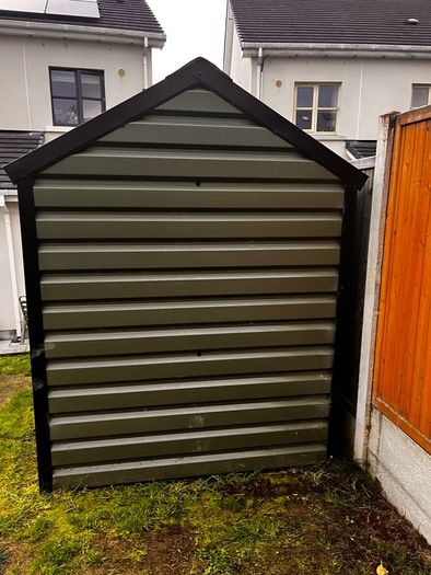 high-quality Irish-made PVC-coated galvanised-steel garden shed,