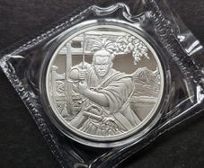 Fiji  2022  Ancient Warriors Samurai 1 oz Silver coin Sealed