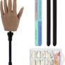 Silicone Practice Hand for Acrylic Nails,Flexible Female Mannequin Hand with Stand Soft False Fake Hands for Nail Training Manicure with 100pcs Practice Nail Tips and 3pcs Professional Nail File LEFT/RIGHT HAND AVAILABLE (FREE POSTAGE) Image 2