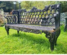 Bench Cast Iron Horse Shoe Large Black CH-R-742-B