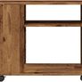 Space-Saving Mobile Side Table  Rolling Storage Cabinet for Living Room & Home Office Image 3