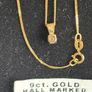 9ct gold diamond pendant chain Image 3