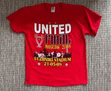 Manchester United Champions League final tee shirt Moscow 2008
