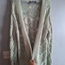 Beautiful light mint green chunky knit cardigan Image 3