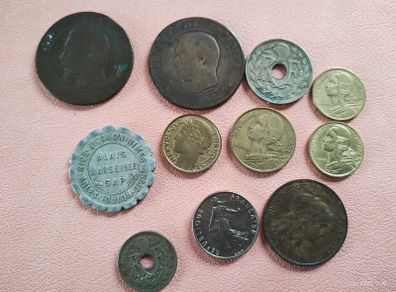 11 French Coins (25221)