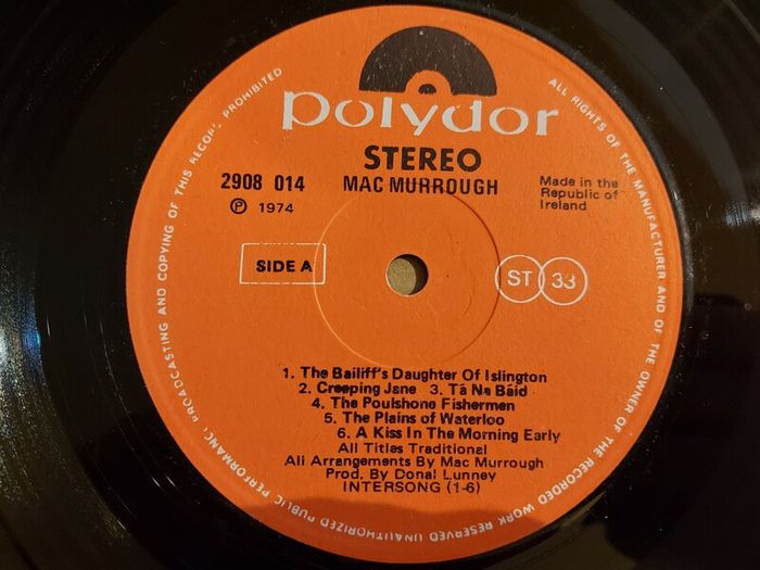 Mac Murrough - Macmurrough & Carrig River - Irish Pressings -Vinyl Records - Extremely Rare
