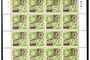 2009 Ireland 50 Year of CEPT Commemorative Stamp Sheetlet Plate 1B1B1B1B Mint Never Hinged (MNH)
