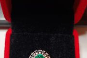 New beautiful sterling silver ring with natural stone size R