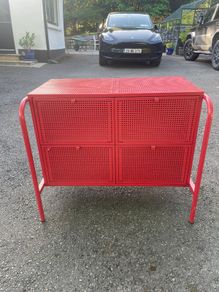 IKEA Nikkeby Collection Red Metal Drawers