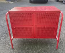 IKEA Nikkeby Collection Red Metal Drawers