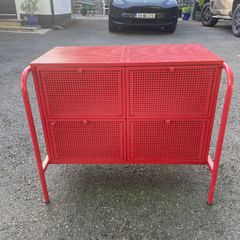 IKEA Nikkeby Collection Red Metal Drawers