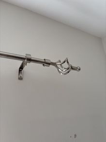 Chrome Silver Curtain Rail