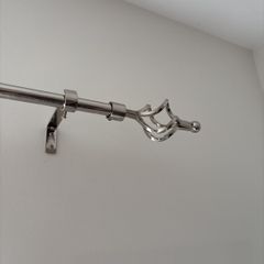 Chrome Silver Curtain Rail
