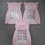 3 pink owl shape photo frames Image 2
