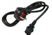 1.5M IEC Mains UK PC Power Lead Black