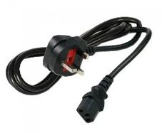 1.5M IEC Mains UK PC Power Lead Black