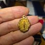 1960s Dainty Gold Tone Miraculous Medal of the Immaculate Conception 1960s .80inches Image 4