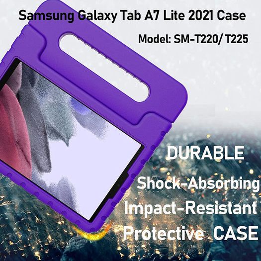 For Samsung Galaxy Tab A7 Lite Case Kids Shockproof Tablet Smart Cover EVA New Purple - FHT09SMTK1