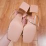 Be Mine Gold Metallic Shimmer Block Heel Sandals Bow Detail 8UK/42EU/26.5cm Image 7