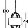 Led Ceiling Pendant -chrome & Opal, Black Shade Image 2