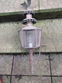 Old Carriage Lamp with Eagle surmount