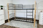Sturdy Wooden &amp; Metal Bunk Bed