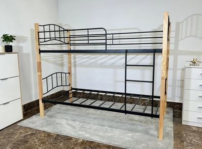 Sturdy Wooden & Metal Bunk Bed