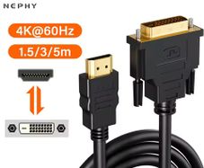 2m Vention HDMI to DVI Cable Bi-direction HDMI Male 24+1 DVI-D Male Adapter 1080P Converter for Xbox HDTV DVD LCD DVI to HDMI Cable