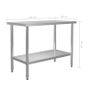Stainless Steel Kitchen Work Table with 2-Tier Image 9
