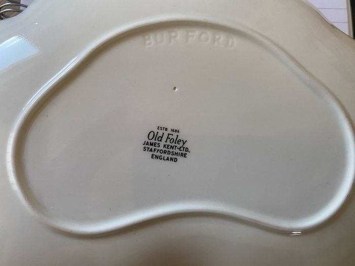 Vintage James Kent Old Foley "Burford" Rose Kidney Dish