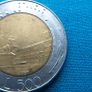 Vintage 1987 Italy 500 lire coin. Quirinale. Production Error. Image 2