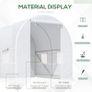 250Lx200Wx200H cm Walk-in Greenhouse-White (FREE SHIPPING) Image 3