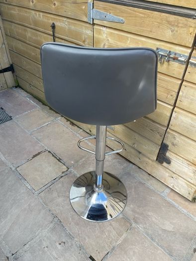 Grey Faux Leather Salon Chair