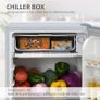 91 Litre Freestanding Under Counter Fridge Freezer with Chiller Box, Reversible Door, Adjustable Thermostat, 47.5cm Wide, Noise Level: Decibels 40 Image 7
