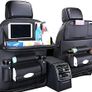 1x Car Back Seat Organizer Storage Bag with Foldable Table Tray Tablet Holder Tissue Box Auto Back Seat Bag Protector Accessories Image 2
