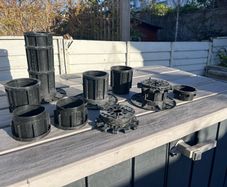 Deck patio adjustable risers
