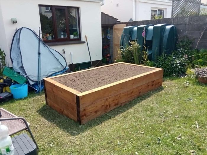 Heavy Duty Raised Garden Beds from Railway Sleepers - Installed
