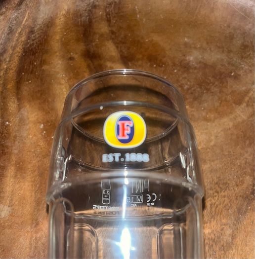 Fosters beer pint glass