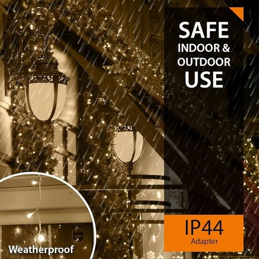 Lights 100 LED 10m/32ft Christmas Tree Lights for Indoor & Outdoor Warm White Decorations Fairy String Lights for Xmas Garden Bedroom & Party