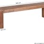 Dining Room Bench Solid Wood Acacia Wood Bench Natural Product Kitchen Bench in Country House Image 3