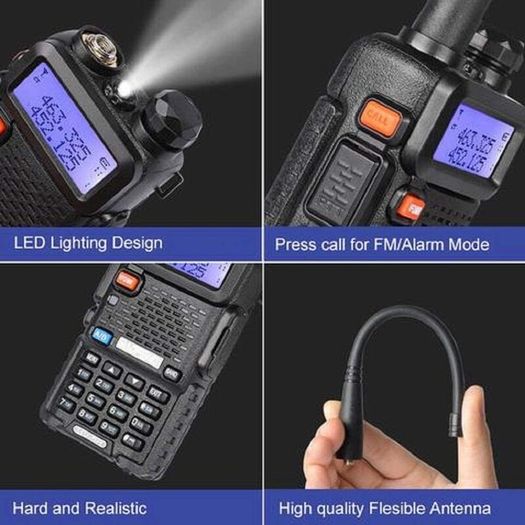Ham Radio High Power Long Range Two-way Radio with 4pcs Battery and TD-771 Antenna,USB Charging Dual Band 2 way Radio Rechargeable Walkie Talkie with Earpiece for Survival Gear,2