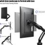 PC Monitor Arm, Ergonomic Height Assisted Gas Powered Full Motion Single Arm Desktop Clamp Mount for 17-27inch Screens Adjustable Tilt Swivel VESA 75mm and 100mm Weight 2kg to 6.5kg Image 10